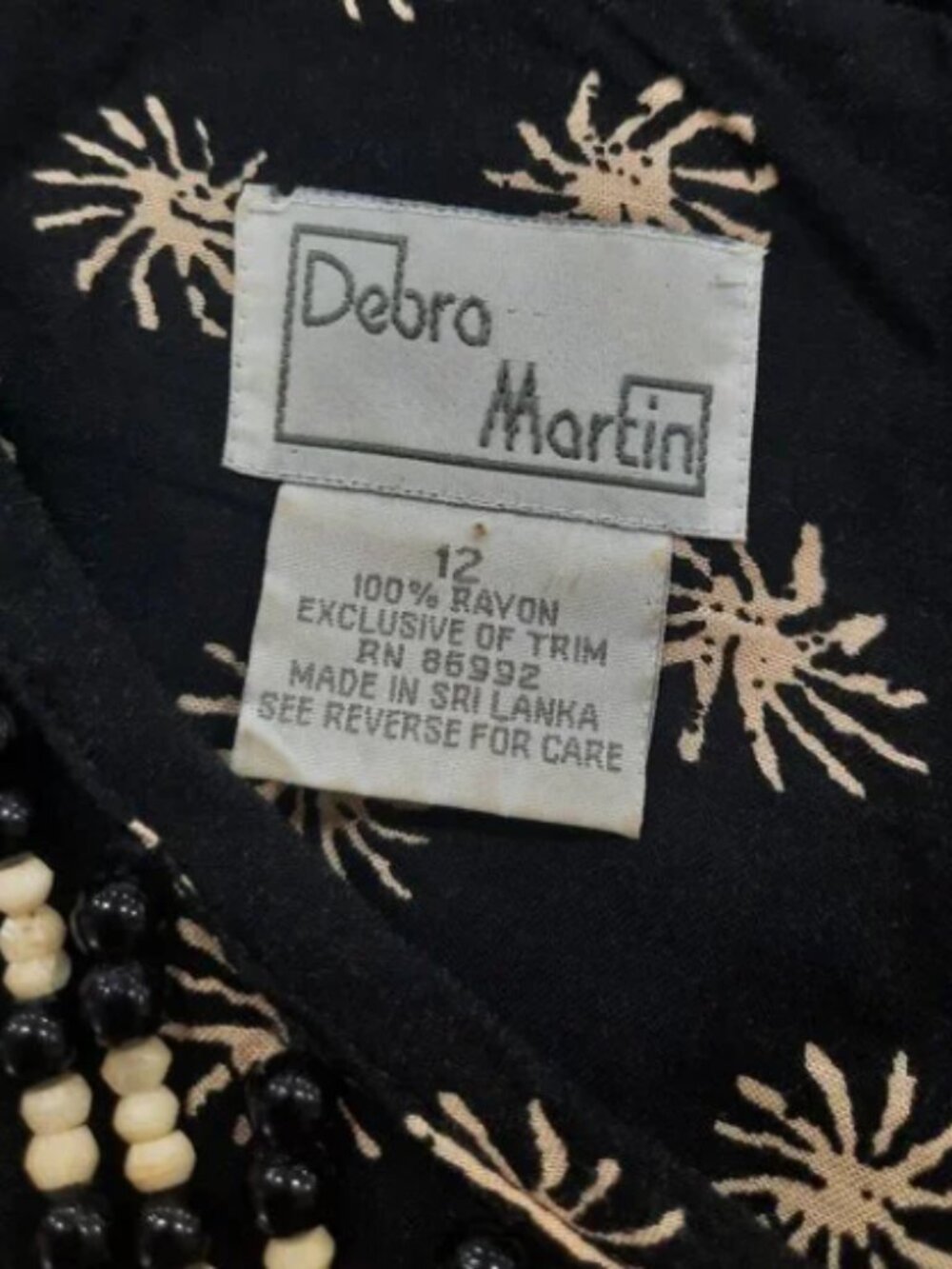Vtg 90s beaded wide leg jumpsuit - Debra Martin brand - Picture 8 of 11